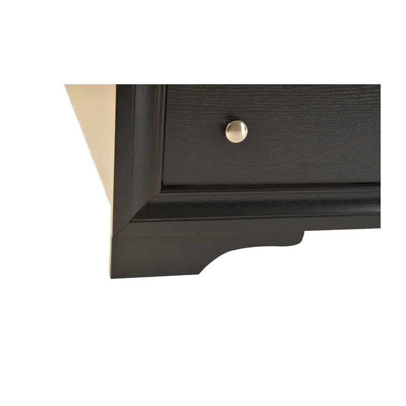 Matrix Traditional Wood Queen Storage Bed in Black