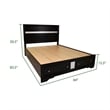Matrix Traditional Wood Queen Storage Bed in Black