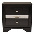 Matrix Traditional Style 2 Drawer Nightstand In Black Color made with Wood