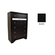 Matrix Traditional Style 5 Drawer Chest in Black made with Wood
