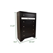 Matrix Traditional Style 5 Drawer Chest in Black made with Wood