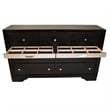 Matrix Traditional Style 7-Drawer Dresser in Black made with Wood