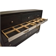 Matrix Traditional Style 7-Drawer Dresser in Black made with Wood