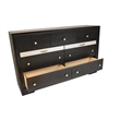 Matrix Traditional Style 7-Drawer Dresser in Black made with Wood