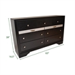 Matrix Traditional Style 7-Drawer Dresser in Black made with Wood