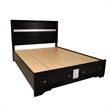 Matrix Traditional Style King 4 PC Storage Bedroom Set in Black made with Wood