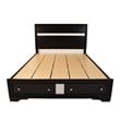 Matrix Traditional Style Queen 5 PC Storage Bedroom Set in Black made with Wood