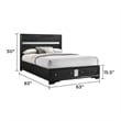 Matrix Traditional Style Queen 5 PC Storage Bedroom Set in Black made with Wood
