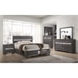 Matrix Traditional Wood Queen Storage Bed in Gray