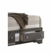 Matrix Traditional Wood Queen Storage Bed in Gray