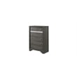 Matrix Traditional Style 5 Drawer Chest in Gray Color made with Wood