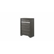 Matrix Traditional Style 5 Drawer Chest in Gray Color made with Wood