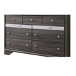 Matrix Traditional Style King 4 PC Storage Bedroom set in Gray made with Wood
