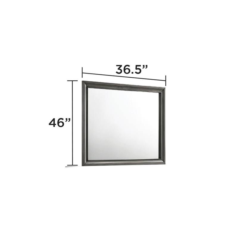 Matrix Traditional Style King 4 PC Storage Bedroom set in Gray made with Wood