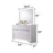 Matrix Traditional Style Queen 4 PC Storage Bedroom Set in White made with Wood