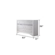 Matrix Traditional Style King 4 PC Storage Bedroom Set in White made with Wood