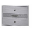 Matrix Traditional Style King 4 PC Storage Bedroom Set in White made with Wood