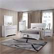 Matrix Traditional Style King 5 PC Storage Bedroom Set in White made with Wood