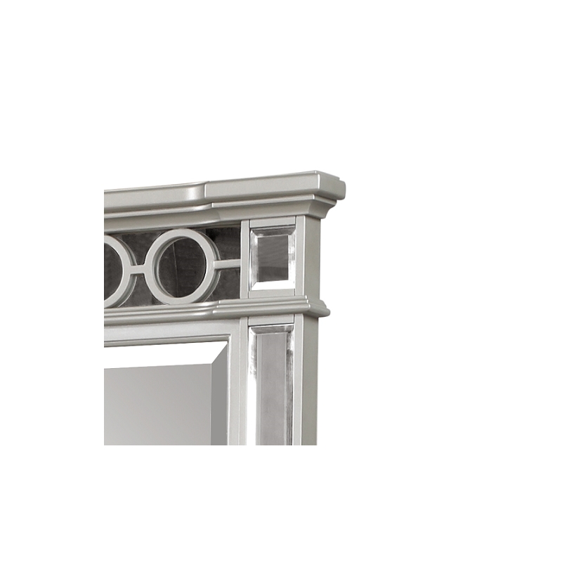 Symphony Mirror Front Bedroom Horizontal Mirror in Silver