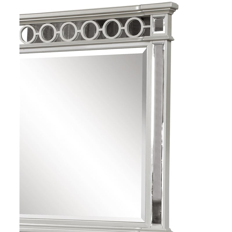 Symphony Mirror Front Bedroom Horizontal Mirror in Silver