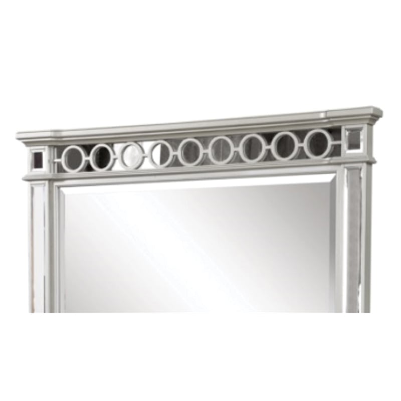 Symphony Mirror Front Bedroom Horizontal Mirror in Silver