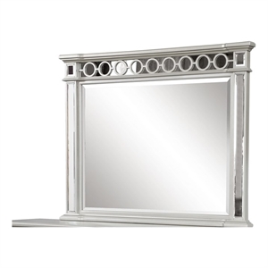 Galaxy Home Symphony Mirror Front Bedroom Horizontal Mirror in Silver