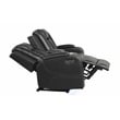 Benz LED & Power Reclining Loveseat Made With Faux Leather in Black