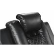 Benz LED & Power Reclining Loveseat Made With Faux Leather in Black