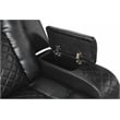 Benz LED & Power Reclining Loveseat Made With Faux Leather in Black