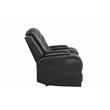 Benz LED & Power Recliner Chair Made With Faux Leather in Black