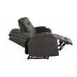 Benz LED & Power Reclining Sofa Made With Faux Leather in Gray