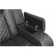 Benz LED & Power Reclining Loveseat Made With Faux Leather in Gray