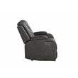 Benz LED & Power Recliner Chair Made With Faux Leather in Gray