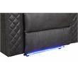 Benz LED & Power Recliner Chair Made With Faux Leather in Gray