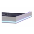 Perla LED King Size Bed Made with Wood in Milky White