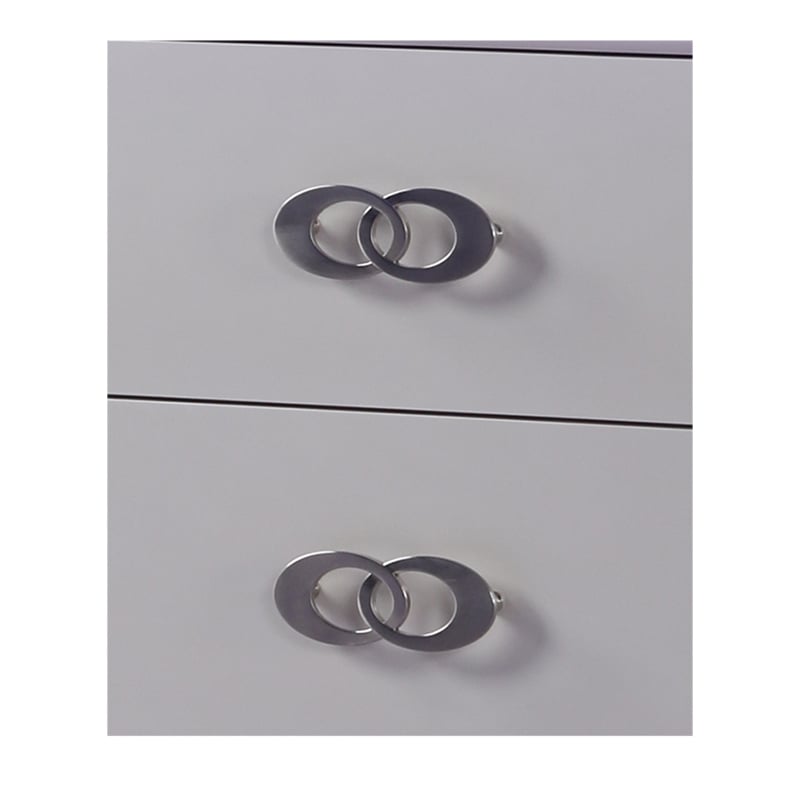 Perla LED Dresser Made with Wood in Milky White color