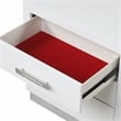 Coco 3-Drawer Modern Wood Nightstand in Milky White