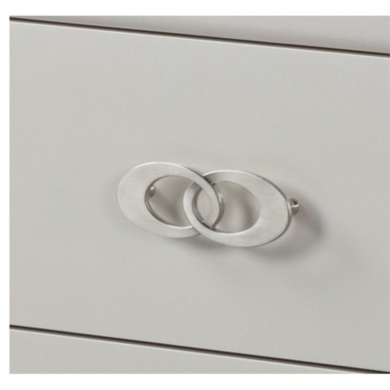 Perla LED Night Stand Made with Wood in Milky White