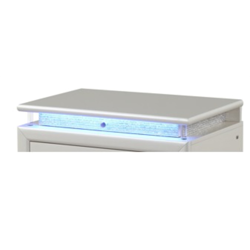 Perla LED Night Stand Made with Wood in Milky White