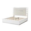 Coco King 4 Pc LED Bedroom Set Made with Wood in Milky White