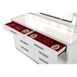 Coco King 4 Pc LED Bedroom Set Made with Wood in Milky White