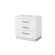 Coco King 4 Pc LED Bedroom Set Made with Wood in Milky White