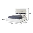 Coco King 4 Pc LED Bedroom Set Made with Wood in Milky White