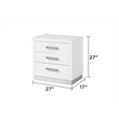 Coco Queen 4 Pc LED Bedroom Set Made with Wood in Milky White