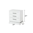 Coco King 4 Pc Vanity LED Bedroom Set Made with Wood in Milky White