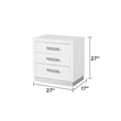 Coco Queen 4 Pc Vanity LED Bedroom Set Made with Wood in Milky White