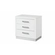 Coco Queen 4 Pc Vanity LED Bedroom Set Made with Wood in Milky White