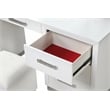 Coco Queen 4 Pc Vanity LED Bedroom Set Made with Wood in Milky White
