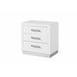Coco King 5 Pc LED Bedroom Set Made with Wood in Milky White