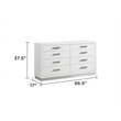 Coco Queen 5 Pc LED Bedroom Set Made with Wood in Milky White